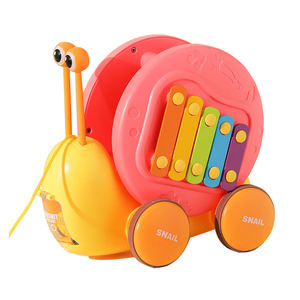 Jouet musical éducatif 4-en-1 pour bébé : Puzzle escargot, instruments de musique, <span class=keywords><strong>xylophone</strong></span> et jouet sensoriel apaisant - Product Image 1