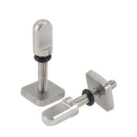Vis à écrou carré M4 en acier inoxydable 316 pour aileron de planche de surf, anti-corrosion, sans outil, avec écrou en T et rondelle pour SUP et longboard
