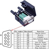 Conector de ruptura hembra Aismartlink DB9, DB9 sin soldadura RS232 serie a puerto de 9 pines adaptador de terminal Placa de ruptura