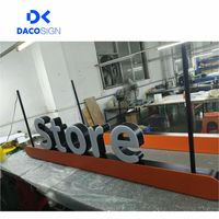 Enseigne de bureau personnalisée en acier inoxydable 3D LED DakeSign Factory, lettres pour hall d'entreprise, étanche IP65, enseigne publicitaire commerciale