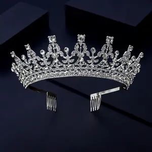 Tiaras, Alta qualidade Cristal Rhinestone Nupcial Do Casamento Tiara Handmade Meninas Princesa Tiaras E Coroas