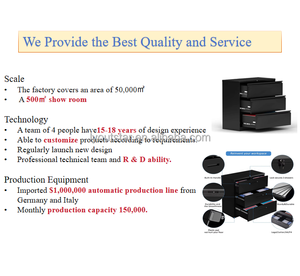 Meuble de rangement de <span class=keywords><strong>bureau</strong></span> en acier personnalisé 2021, facilement démontable, avec 2/3/4 tiroirs latéraux en acier - Product Image 2