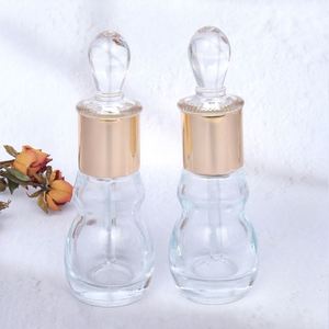 Botella de Vidrio Transparente con Gotero para Aceite Esencial <span class=keywords><strong>Ajmal</strong></span> Dubai de 12 ml, Forma de Calabaza, Portátil para Viajes, Recargable, con Tapa de Diseño Único - Product Image 2