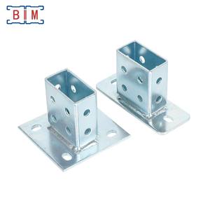 유니스트럿 전기 아연 도금 강철 포스트 베이스 채널 브래킷 플레이트 (1-5/8'' 더블 채널용) - Product Image 3