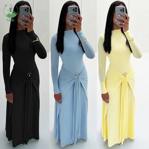 chinese dress ladies Corduroy Abaya Winter Maxi Dress LM049 main image 0
