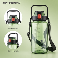 Bouteille d'eau réutilisable portable Yiben avec paille, gourde personnalisée, grandes bouteilles d'eau de sport