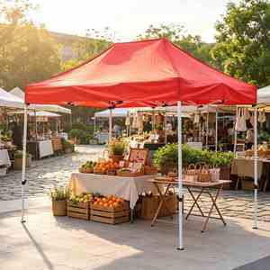 Tente pliante à auvent très vendue 3x3m/3x6m, imperméable, imprimée sur mesure pour la vente de rue et les événements extérieurs - Product Image 1