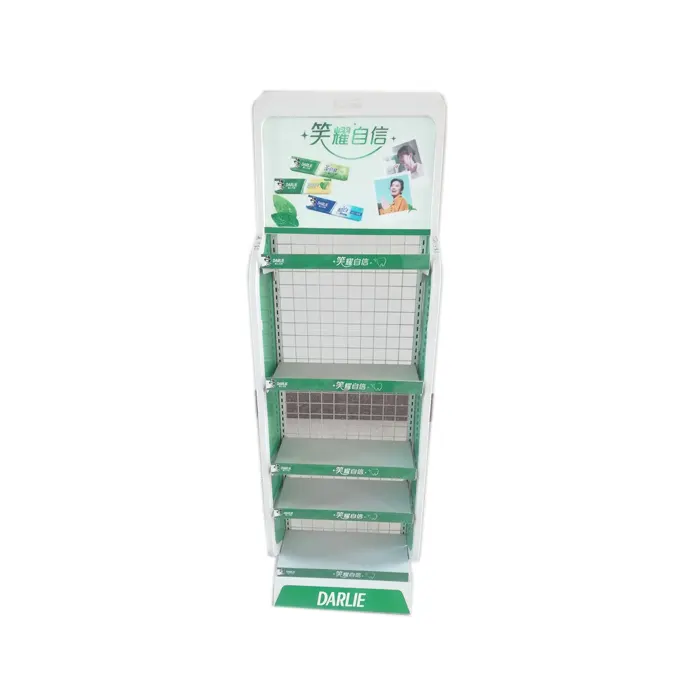 China Fabriek Professionele Aangepaste Hoge Kwaliteit Rvs Plaatwerk Supermarkt Display Rack