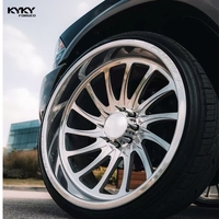 Jantes monobloc en alliage d'aluminium forgé KYKY, finition noir brillant, luxe pour SUV, jantes forgées KYKY