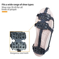 Crampons d'extérieur à 24 dents en TPR, couvre-chaussures antidérapants pour l'alpinisme, la pêche, la neige, la boue, la glace, adhérence automne/hiver