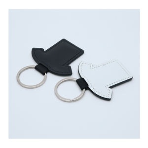 Venta al por mayor recuerdo D anillo sublimación en blanco llavero cuero coche Logo llavero coche llavero personalizado llaveros - Product Image 5