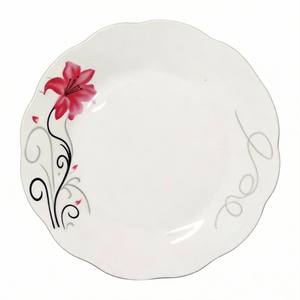 Assiettes en céramique en gros / Assiettes à soupe / Assiettes à salade / Assiettes à accompagnement / Assiettes plates – Assiette en porcelaine pas chère Marque HARVIT Motif floral - Product Image 1