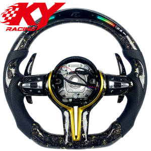 Volant de course en fibre de carbone forgé sur mesure pour BMW F87 F83 F34 F32 F30 F22 F10 M3 M4 Série 5 - Product Image 1