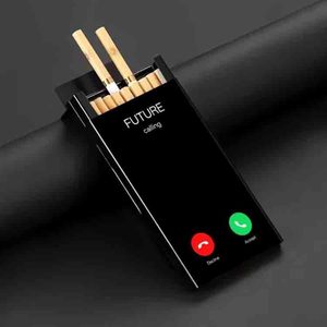 Étui à <span class=keywords><strong>cigarettes</strong></span> portable en métal fin, design carré créatif avec glissière, pour le rangement des <span class=keywords><strong>cigarettes</strong></span>, capacité 20 paquets, style classique pour le voyage - Product Image 4