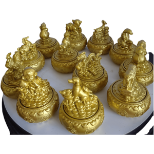 Adornos Giratorios del Zodíaco Animal de Aleación de Zinc Personalizados, Juguetes de Mano, Decoraciones para <span class=keywords><strong>el</strong></span> Hogar, Recuerdos Auspiciosos Fundidos, ¡Venta Caliente! - Product Image 2