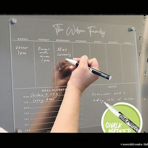 KESHINE pennarello <span class=keywords><strong>gesso</strong></span> liquido reversibile con punta obliqua della spazzola 4.5mm di larghezza carta cancellabile a secco e cancellabile a umido materiale plastico - Product Image 2