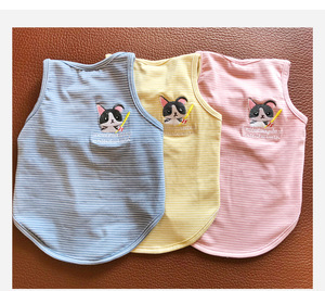 Noël chiot vêtements mignon Animal motif été mince coton chien gilet à manches courtes en petit moyen grand XL tailles - Product Image 4