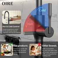 Robinet de cuisine extractible à rotation 360 degrés en acier inoxydable de qualité alimentaire SUS 304 moderne de Kaiping OIRE