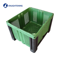 Conteneur de Palette en Plastique de Grade Industriel 780L pour l'Industrie Pharmaceutique et les Soins de Santé avec Parois Latérales Fermées Hygiéniques 1200X1200X790mm