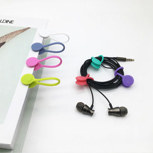 ที่เก็บสายเคเบิลแบบนุ่ม ซิลิโคนแม่เหล็กแบบใช้ซ้ำได้ - Product Image 4