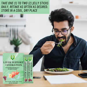 Recharge Booster Jelly saveur raisin, stimule l'énergie avec saveur de raisin, Recharge Booster Jelly, soutien du foie, hydratation, bâtonnets de gelée - Product Image 5
