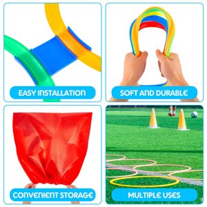 <span class=keywords><strong>Juego</strong></span> de rayuela para <span class=keywords><strong>niños</strong></span> 10 anillos 4 bolsas de frijoles 15 conectores actividad deportiva aros Clips <span class=keywords><strong>Twister</strong></span> Rayuela <span class=keywords><strong>juego</strong></span> activo multicolor - Product Image 4