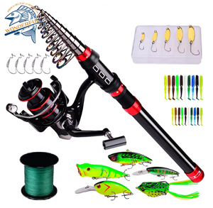 Bộ cần câu biển thu gọn đa năng 39 món, kèm mồi câu và móc câu - Product Image 1