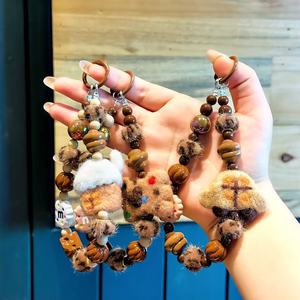 Sáng Tạo Melad Cảm Thấy Sang Trọng Đính Cườm Chuỗi Điện Thoại Túi Búp Bê Mô Hình Xe Keychain Với Treo Chuỗi Đồng Xu Chủ Keychain - Product Image 2