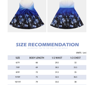 Vestido de gala con estampado floral artístico para niñas más pequeñas - Product Image 2