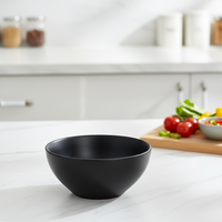 Service de table en céramique de luxe, 4 pièces, noir, glaçure réactive, vaisselle en grès pour hôtel, compatible micro-ondes, assiettes, bols, ensembles de vaisselle