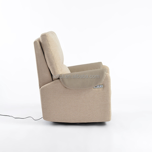 Sillón Mecedora Giratorio Tapizado Moderno con Respaldo Alto para Guardería - Product Image 6