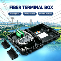 Kotak Terminal Optik FTTH 16 Core untuk Dinding dengan PLC Splitter, Material ABS PC, Tahan Air untuk Luar Ruangan