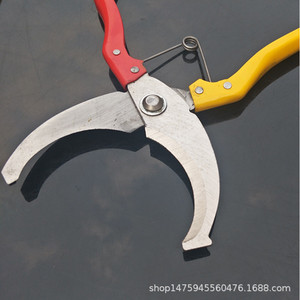 Cisailles à deux tons avec poignée, lame semi-circulaire en acier au carbone de 60 mm, finement polies, pour décapage de l'écorce des arbres fruitiers - Product Image 1