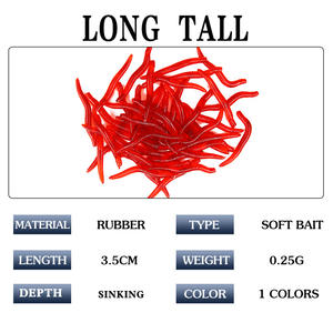 เหยื่อตกปลาปลอม Kfs F แบบหนอนยาง 35 มม. 2.6 กรัม เหยื่อหนอนเลือดปลอม สำหรับตกปลาในน้ำจืด เหยื่อตกปลาแบบตีเหยื่อจากก้นน้ำ - Product Image 3