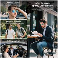 Lunettes intelligentes bluetooth Audio Lunettes de soleil sans fil TWS Lunettes de soleil Écouteurs forts Double puce pour les appels Musique Rechargeable