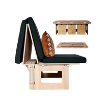 Le lit en bois moderne multifonctionnel et transformable convient à une utilisation dans les camping-cars. Il présente un nouveau design pour le camping.