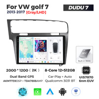 MEKEDE DUDU7 12+512G Reproductor Multimedia para Auto con Carplay y Android Auto, Navegación GPS, Pantalla 2K para VW Golf 7 2013-2017