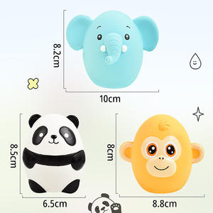 Laipai <span class=keywords><strong>Fu</strong></span> çevre dostu küçük orta ölçekli köpek oyuncak ses lateks yumurta şeklinde Panda maymun fil Pet interaktif hareket oyuncak - Product Image 2