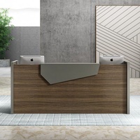 Bureau de réception en MDF durable, design moderne et écologique, personnalisable pour hôtel, école, hôpital et usage commercial