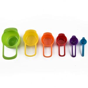 Kitchen 6Pcs Plastic Cups and Spoons <b>Baking</b> Colorful Measuring Spoon <b>Set</b> - Product Image 4