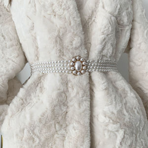 Thắt Lưng Ngọc Trai Bện Đàn Hồi Mới Nhất Thiết Kế Dây Thắt Lưng Thời Trang Đầm Nữ Thắt Lưng Đính Ngọc Trai Hoa - Product Image 3