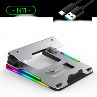Laptopstandaard Radiator Koelbasis Desktopcomputerbeugel Game Stille aluminium koellichaam met ventilator RGB Draagbaar