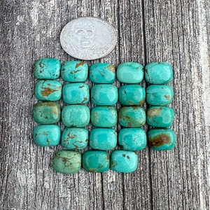 Natural Kingman Royston turquesa 10mm cojín cabujones calibrados piedras preciosas sueltas Ideal para accesorios de joyería hechos a mano - Product Image 1