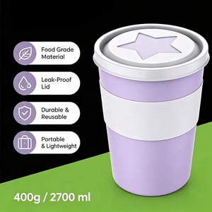 Conteneur de stockage de nourriture pour animaux de compagnie en mélamine A5 de qualité supérieure, 2700 ml, hermétique, résistant à l'humidité, boîte à croquettes pour chiens et chats avec couvercle en silicone - Product Image 4