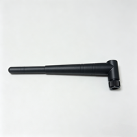 Antenne WiFi double bande 2,4 GHz/5,8 GHz 3,5 dBi à angle droit avec support de base et connecteur mâle pour routeur, CPE, passerelle