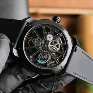 BVL Style Octo Roma 44mm Skeleton Tourbillon <b>Watch</b> Carbon Fiber Case Rubber Strap ETA Movement Sapphire Crystal Dial Unisex - Product Image 6