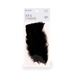 ILAN Pluma 14Cm Nero 6Pz Piume per Artigianato - Product Image 1