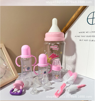 Ensemble de biberons portables avec tétines interchangeables et brosses de nettoyage, coffret cadeau pour nouvelle maman, seau de rangement pour biberons