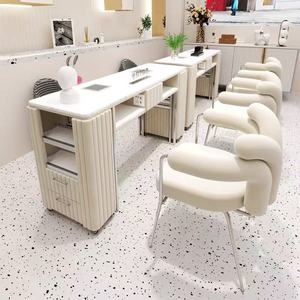 โต๊ะทำเล็บลายหินอ่อนสุดหรูสำหรับร้านทำเล็บ ขายดีประจำปี 2025 - Product Image 3