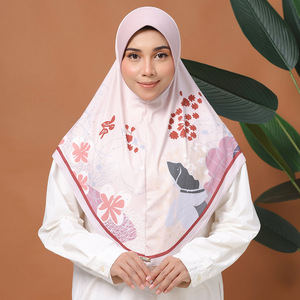 Hiyab Floral Estampado de una Cara de Alta Calidad para Niños, Pañuelo de Cabeza de Chifón Suave y Agradable al Tacto para Mujeres Musulmanas, Turbante de Tela Romana - Product Image 3